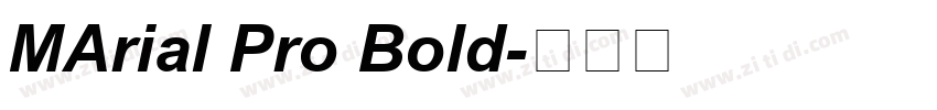 MArial Pro Bold字体转换